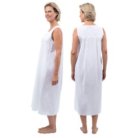 The 1 for U Sleeveless Nightgowns For Women - Women Nightgown, White, XXL