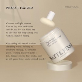 Polvos Sueltos Translúcidos Para Maquillaje, Polvos Iluminadores De Acabado Mate, Resistentes Al Agua, De Alta Definición, Sin Rastro, De Larga Duración, Control De Grasa, 04
