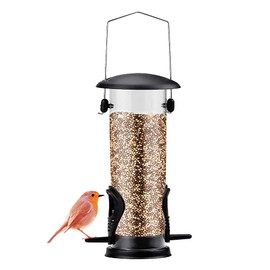 Bird Feeding Stations, Wild Bird, Feeding Station Bird Stand, Wild Bird Feeding Stations, Bird Feeder, Bird Feeder, Hanging Bird House, for Sparrows and Various Wild Birds, Black