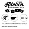 Kitchen Art Font Decorative Wall Stickers PVC Material Decals for