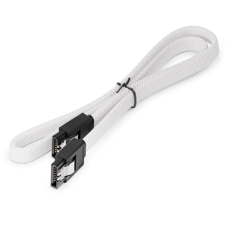 deleyCON 60 cm SATA 3 Cable Nylon 6 Gbit/s Data