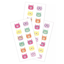 Paper House Kitty Cat Faces Stickers Planner Supply Papercraft DIY Crafts Scrapbook Teacher