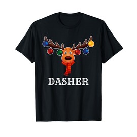 Santa Reindeer Dasher Xmas Group Costume T-Shirt