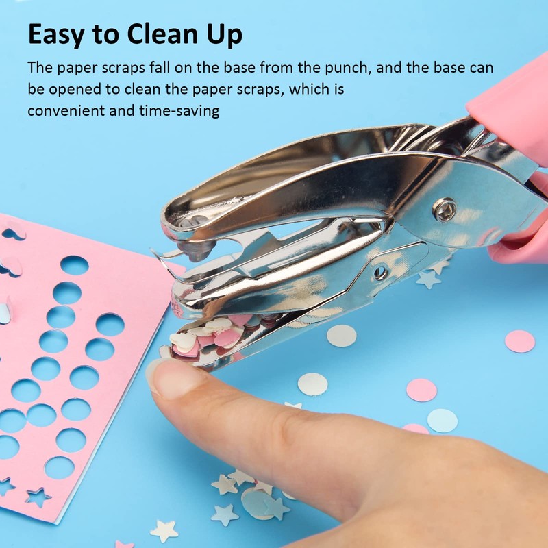 Coolrunner 3-Piece Metal Single Hole Paper Punch - DIY Handheld