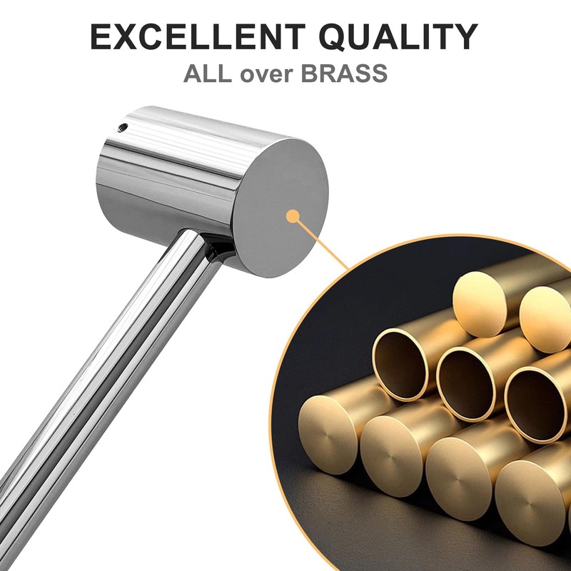 TYESTAND TR-10 Brass Towel Bar (1 Piece), Single Bathroom Wall