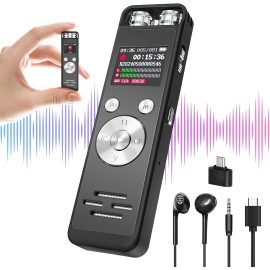 Bramded 64GB Digital Voice Recorder with Playback,Voice Activated Recorder with Noise...