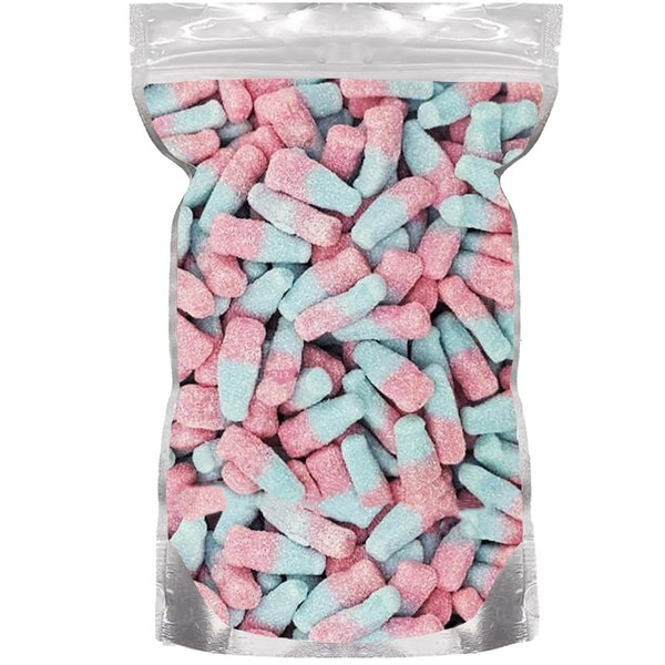 ZANGOC Fizzy Bubblegum Bottles Sweets - 500g Bulk Bag -