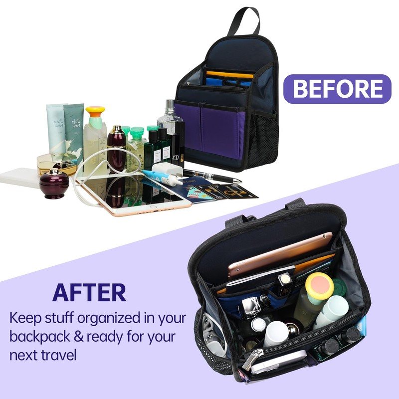 DELTAMANN Backpack Organizer Insert for Casual College Computer Laptop Bookbag,