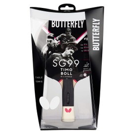 Butterfly SG99 Table Tennis Bat, Black and Red, One