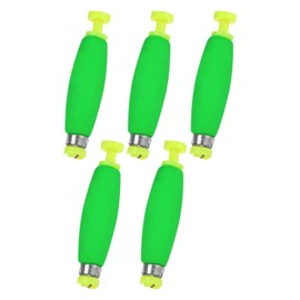 M METERXITY 5-Pack Fishing Bobbers Floats, 53mm EVA Foam Weighted Bobbers for Crappie/Bluegill/Trout Bass/Catfish, Clip-on Floats Slip Corks Floaters Strong Buoys [Green]