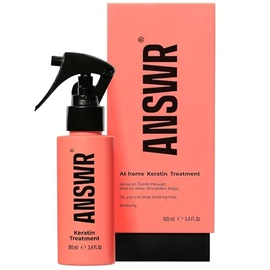 ANSWR Tratamiento capilar con queratina – Tratamiento alisador de queratina de calidad de salón en casa para todo tipo de cabello – Producto antiencre