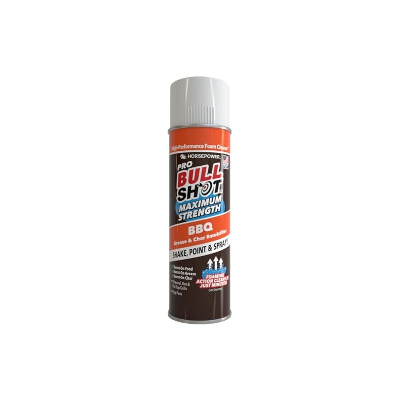 Bull Shot BBQ MAX Pro Super-Concentrated Foaming Grill Cleaner, AS