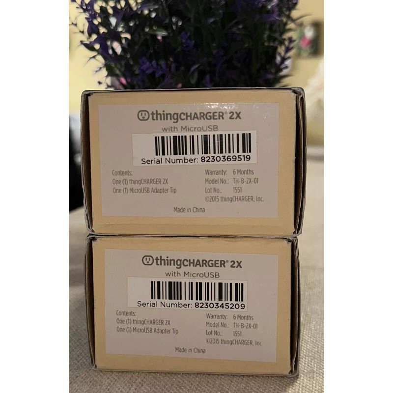 ThingCharger 2 pack thingCHARGER 2X with Micro USB Adapter Tip