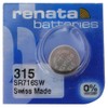 Renata 315 SR716SW Batteries - 1.55V Silver Oxide 315 Watch