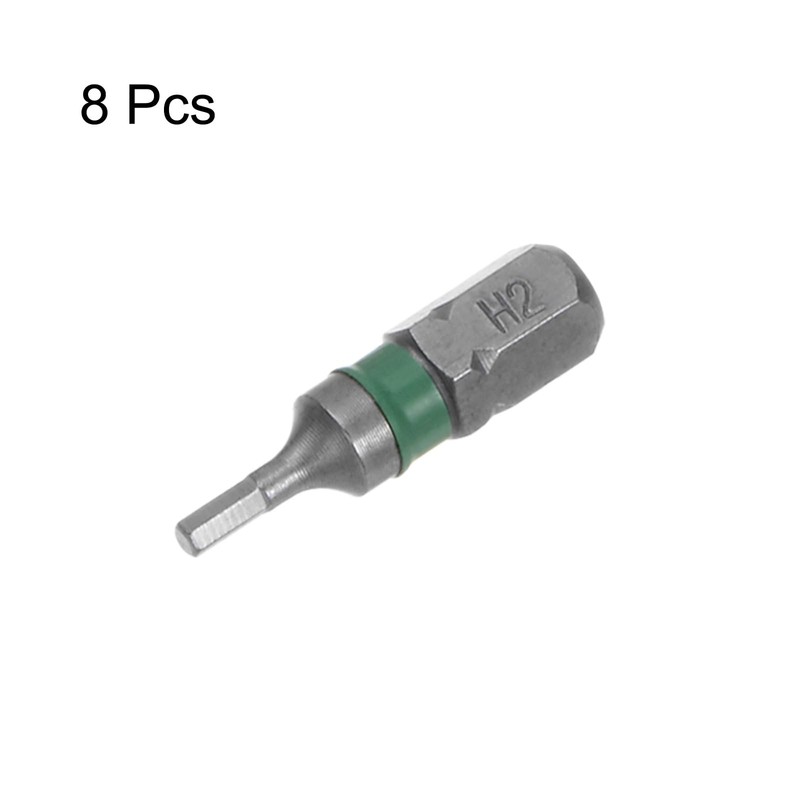 sourcing map 8 x H2 hexagonal screwdriver bit, 2 mm,