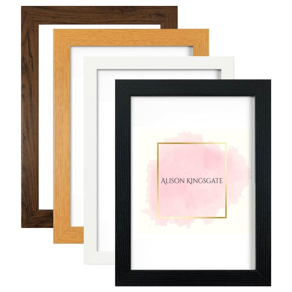 Modern 50x70cm Frame Black Picture Frames - In Multiple Colours & Sizes - 50x70cm Frame with Safe Perspex Front & Wall Mounting - jigsaw Frame - Poster Frames - Puzzle Frames (Black)