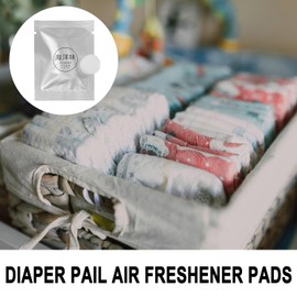 24 Pack Diaper Pail Air Freshener Pads Diaper Pail Deodorizer Disc Baby Trash Can Deodorizer Replacement Tablets Diaper Pail Odor Eliminator Diaper Bags Refill Scented (8 Flavors)