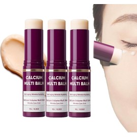 Bálsamo Multi Volumen de Colágeno y Elastina para Cuidado de Ojos, Cuello y Rostro, Hidratante Anti-Arrugas, Mantiene La Piel Húmeda Y Suave, 3pcs