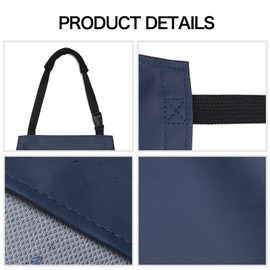 Homsolver 2 Pack Waterproof Rubber Vinyl Apron Chemical Resistant Work Apron with Adjustable Plastic Aprons Butcher for Dishwashing (Blue Aprons without Pockets)