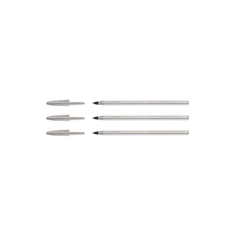 BIC Pack of 3 Crystal Limited Edition Ballpoint Pens Black