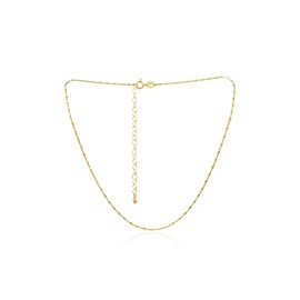 Sea of Ice Collar de plata de ley con cuentas alternativas de corte de diamante de 1 mm para mujer, talla 14 a 36 pulgadas Italia, Metal