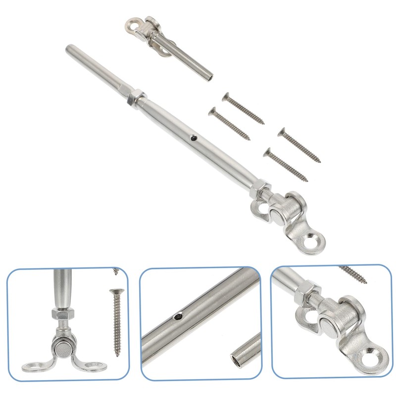 Angoily 1set Stainless Steel Connector Cable Management Mountable Kit Cabling