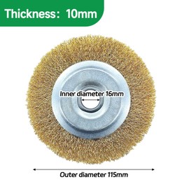 YEJAHY Set of 4 Grout Brush, Weed Brush for Brush Cutter, Wild Weed Brush, Wire Brush, Weedbrush Accessories, Replacement Brush for Removing Weeds and Moss