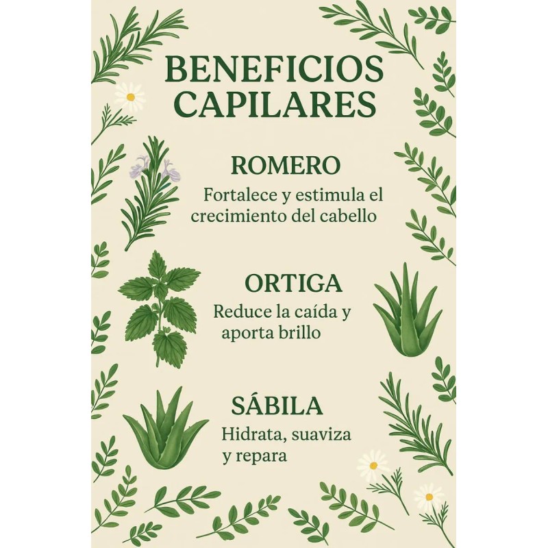 Shampoo Herbal Fortalece Nutre E Hidrata Romero 500ml Ecomar