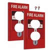 WMHUSU Decorative Outlet Covers Red Fire Alarm Print Novelty 1