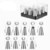 WJIASI 9 Pack Large Piping Nozzles Kits,DIY Icing Nozzles Cake