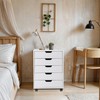 ZENY 5 Drawers Chest, Mobile File Cabinet with Casters, Home