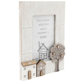 Wooden Houses Shabby Chic Single Photo Frame 4x6
