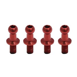 Duralumin φ4.3 Pillow Ball (4 Pieces), L=6mm*N=6mm Red