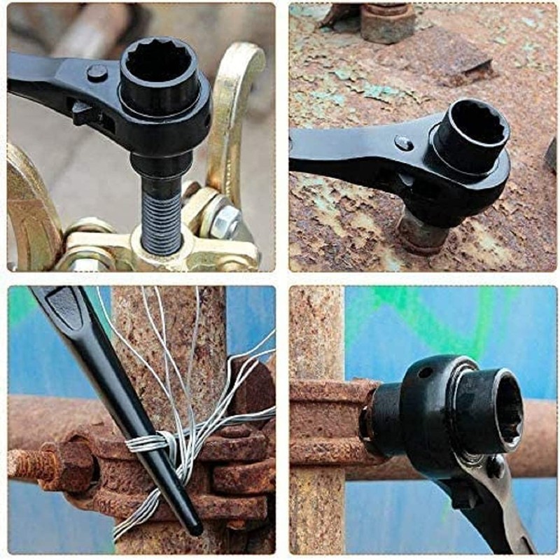 Boxonly Ratchet Podger Spanner Quick Release Erecting Scaffold Tool Double