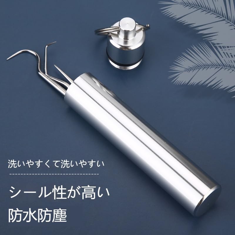 HanaHaul Toothpick Case, Toothpick Holder, Waterproof Toothpick Tube, Portable, Alloy