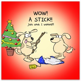 Twizler Dog Christmas Card - Funny Christmas Card - Happy Christmas Card - Christmas Card - Funny Christmas Card - Christmas Card for Women - Christmas Card for Men