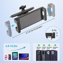 EEEKit CD Player Tablet Halterung Auto, 360 Grad Drehbar KFZ Handyhalterung CD Schlitz für 4,0-15,0 Zoll Gerätes, Schwarz