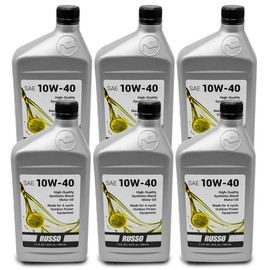 6PK Russo SAE 10W40 Synthetic Blend Motor Oil 32oz. 1 Quart