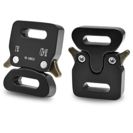 CooBigo 1/2" Paracord Bracelet Buckle Clip, 2 PCS Metal Paracord Clasps Accessories for Bracelets Pet Collar Hardware Tactical Buckle Backpack Keychain Parachute 550 Rope