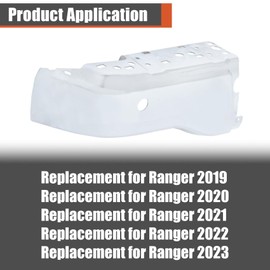 labwork Chrome Rear Bumper End Cap Driver Side Bumper Face Bars Replacement for Ranger 2019-2023 with Park Assist Sensors Hole