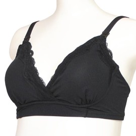 Mamiruna Women's Nursing Bra, Relaxed, Natural Fit Bra, Black