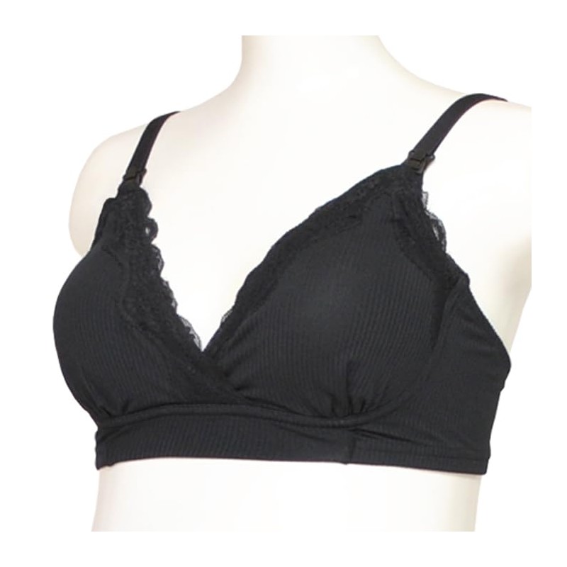 Mamiruna Women's Nursing Bra, Relaxed, Natural Fit Bra, Black