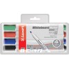 Luxor 3300/4WT Whiteboard-Marker 650, Rundspitze, 4er Etui, sortiert