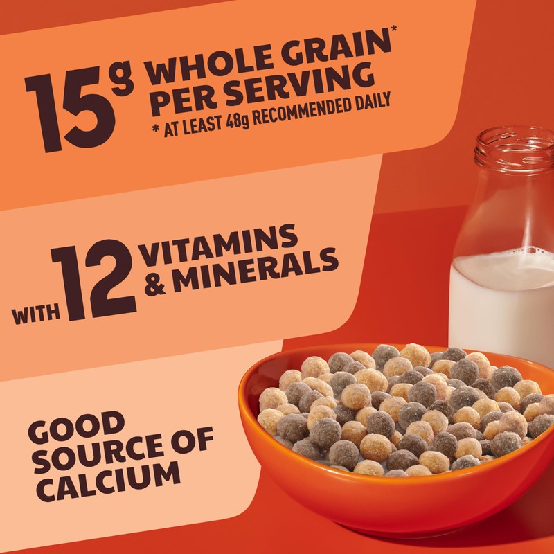 REESE’S PUFFS Chocolatey Peanut Butter Cereal, Kid Breakfast Cereal, Family