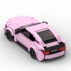 BeeEtMoc Custom Building Block Sports Car Set, Pink and Black,