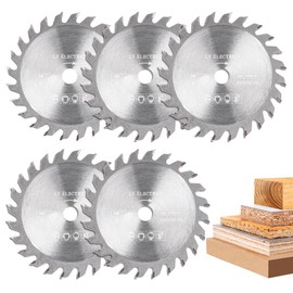 Pack of 5 Circular Saw Blades 85 mm x 10 mm 24 Teeth Wood Circular Saw Blades Carbide Saw Blade for Mini Hand Circular Saw TCT Cutting Alternating Teeth Wood Circular Saw Blade