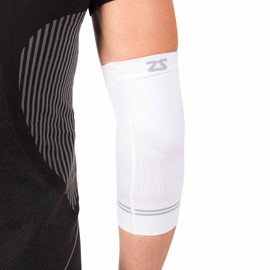 Zensah Compression Tennis Elbow Sleeve for Elbow Tendonitis, Tennis Elbow, Golfer's Elbow - Elbow Support, Elbow Brace, Small, White