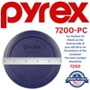 Pyrex 7200-PC 2 Cup Dark Blue Round Storage Lids -