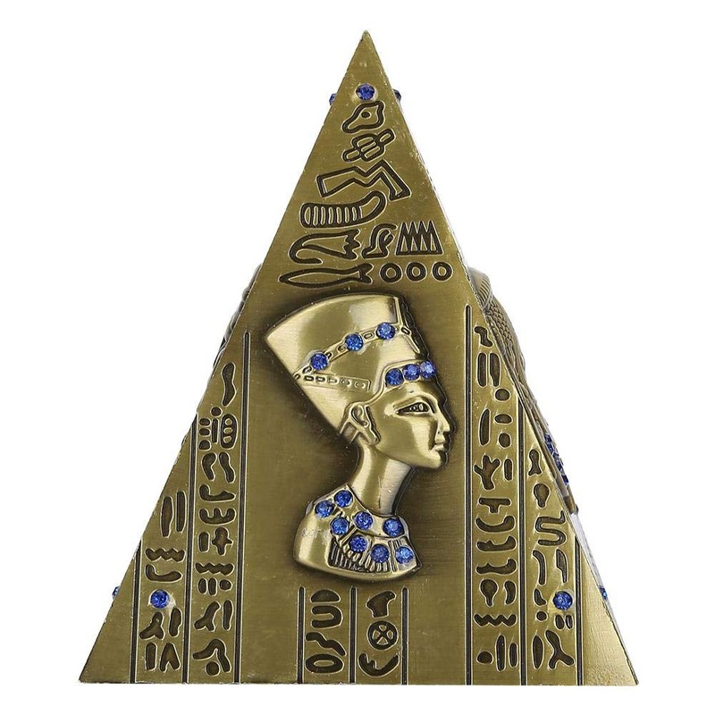 Egyptian Pyramid Piggy Bank Delicate Tourist Souvenir Money Box (Bronze