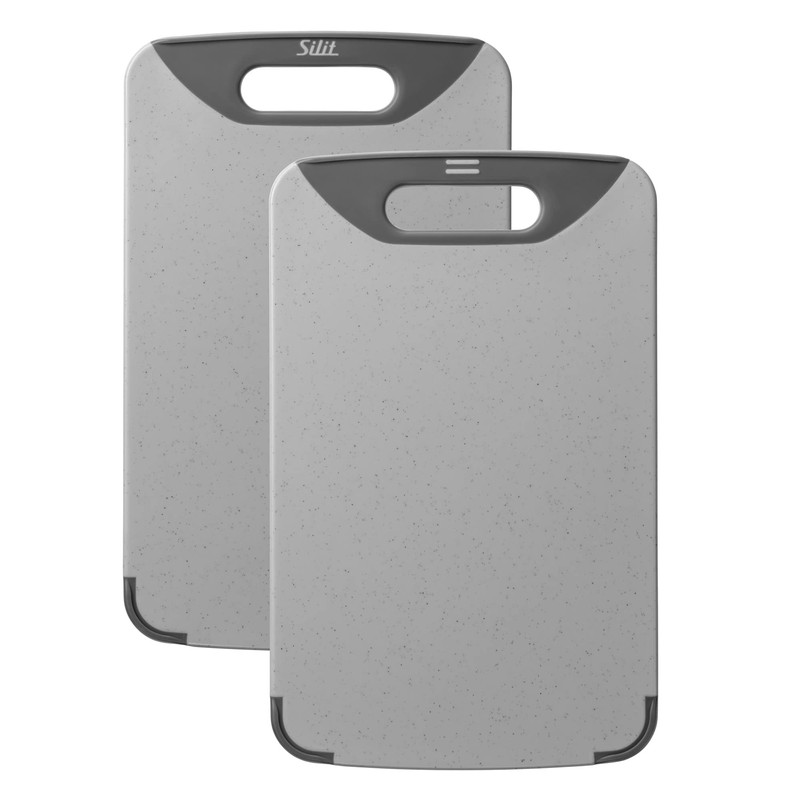 Silit 20761001 Anti-Bacterial Chopping Board with 1 Handle High-Quality Plastic